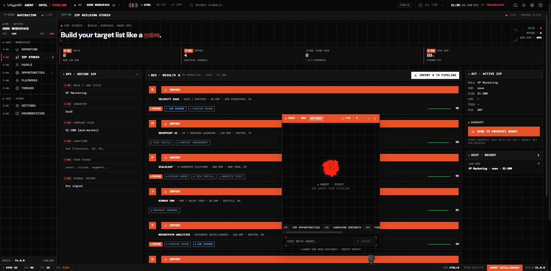 ICP Studio interface